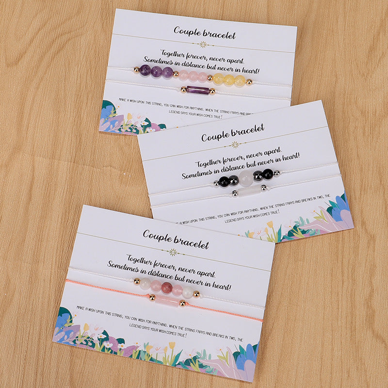 Wholesale Amethyst Tiger Eye Pillar Stone Moonstone Crystal Bracelet